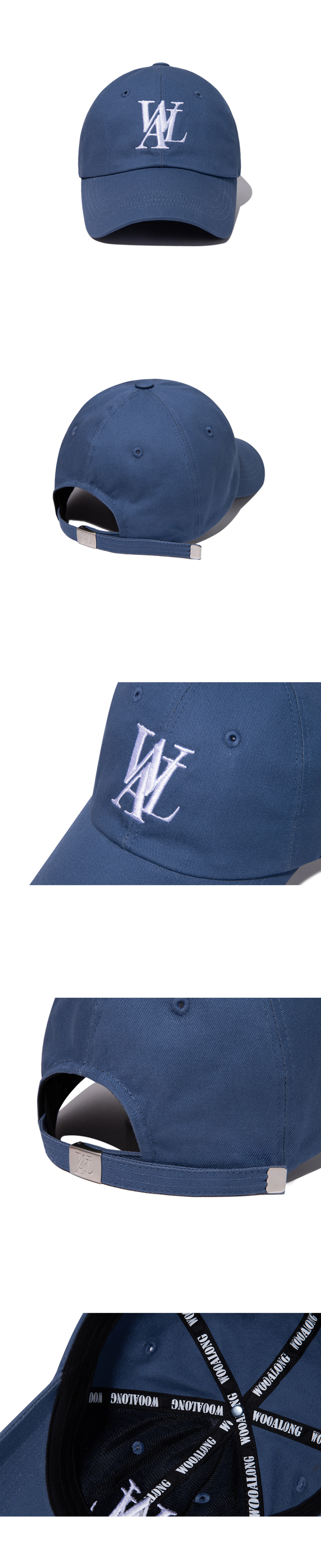 キャップ WOOALONG Signature Logo ball cap PIGMENT MID BLUE SF5AAC106 MUSINSA | WOOALONG Signature Logo ball cap_MID BLUE
