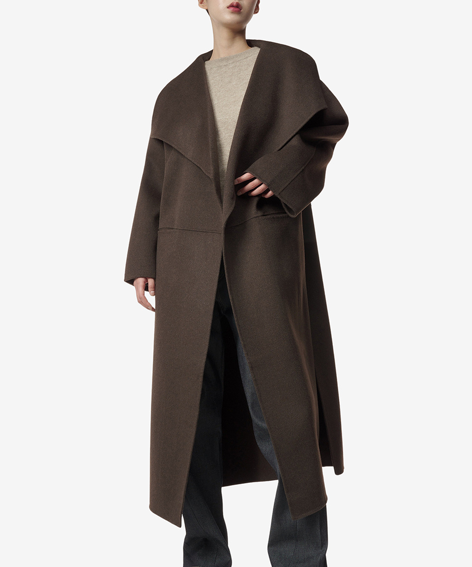 MUSINSA公式 | TOTEME Signature Wool Cashmere Coat - Brown