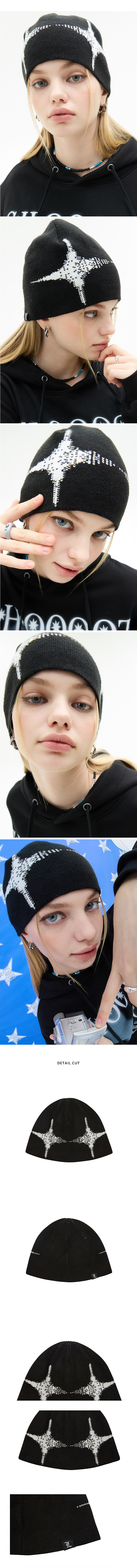 MUSINSA | LUV IS TRUE VL BLINK BEANIE_BLACK