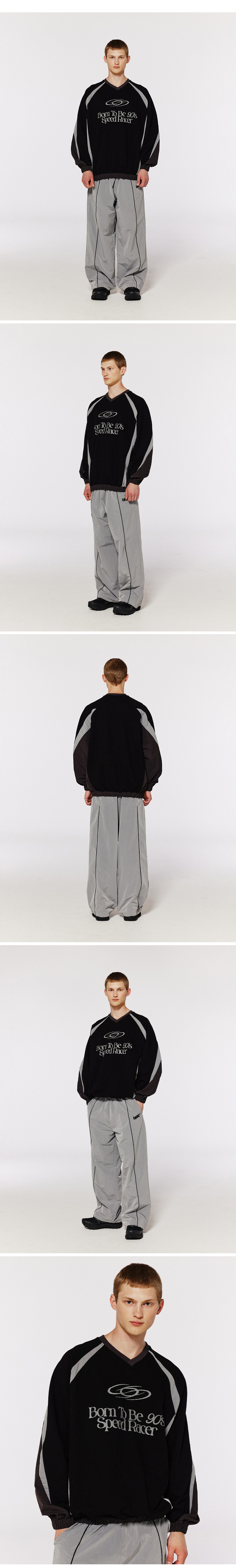 MUSINSA | 1993STUDIO Speed Racer Reglan Sweatshirt_Black