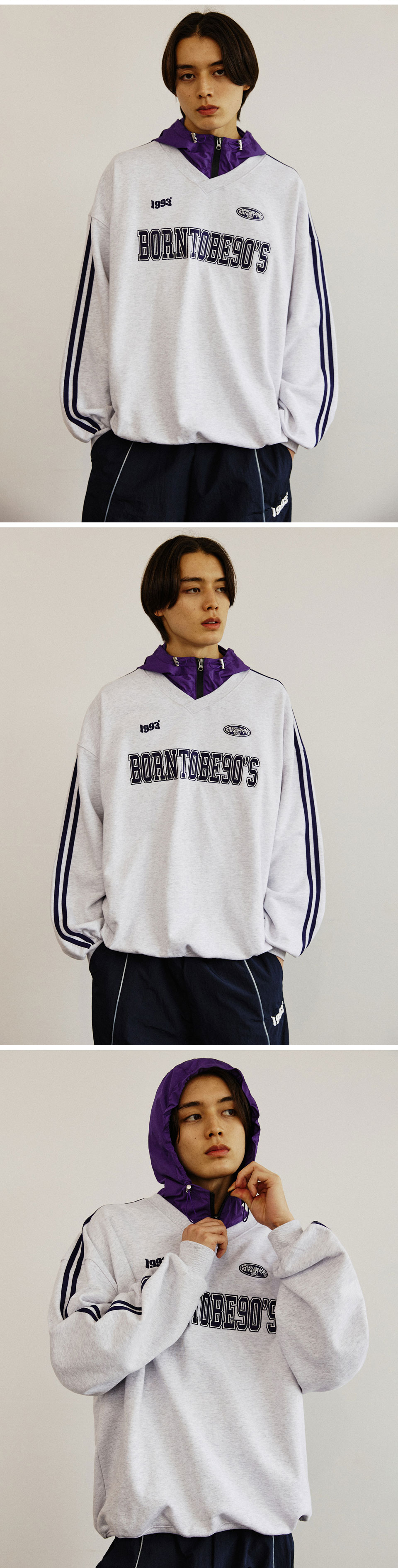 ◇1993studio◇ Recording Studio Sweatshirt Light Gray MUSINSA | 1993STUDIO 90S Track Sweatshirt_Gray