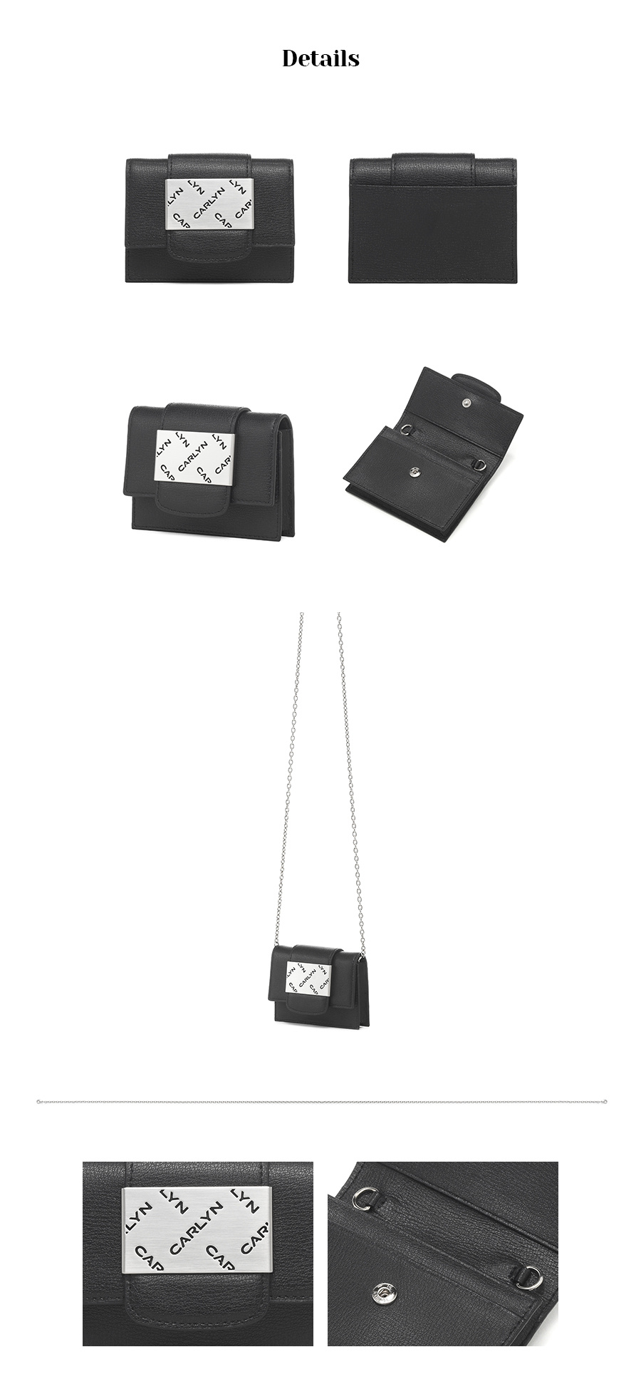 ★CARLYN★ Poje Chain Wallet 4colors W73301010 CARLYN] POZE CHAIN WALLET 4COLORS (W73301010)