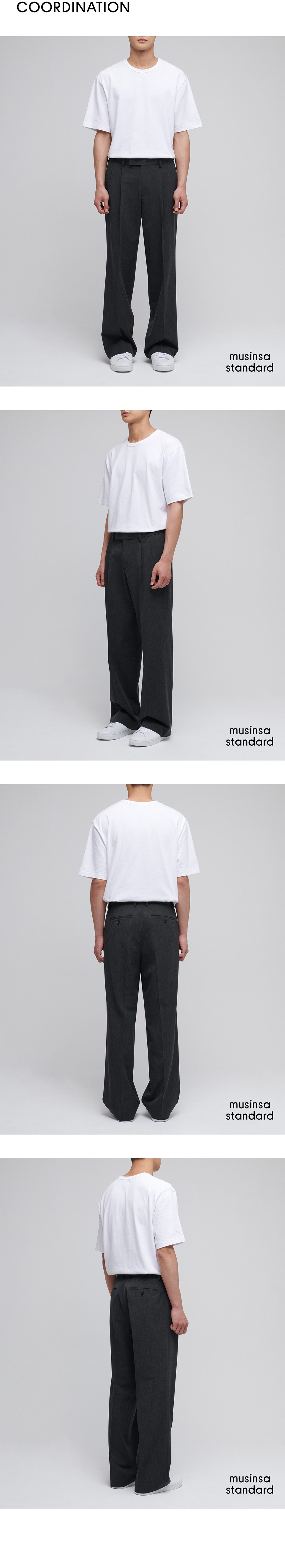★MUSINSA STANDARD★ White satin bermuda pants dark grey MME MUSINSA | MUSINSA STANDARD White Satin Bermuda Pants [Dark Grey]