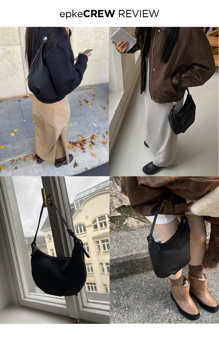 MUSINSA公式 | Archivépke Luv moon bag(Nylon black)_OVBAX25102BLK