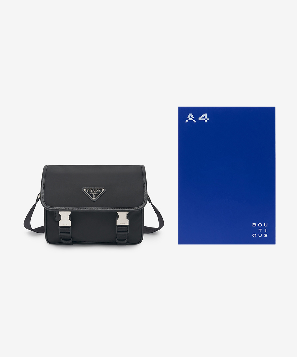 ★PRADA★ Re-Nylon and Saffiano Shoulder Bag Black 2VD0342DM Black Re-nylon And Saffiano Leather Shoulder Bag | PRADA