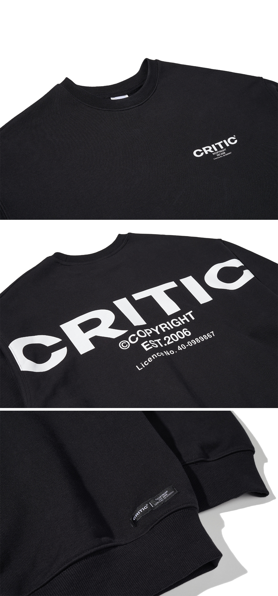 【CRITIC】送料・関税込★OG Logo Sweatshirt MUSINSA公式 | CRITIC OG Logo Sweatshirt Charcoal