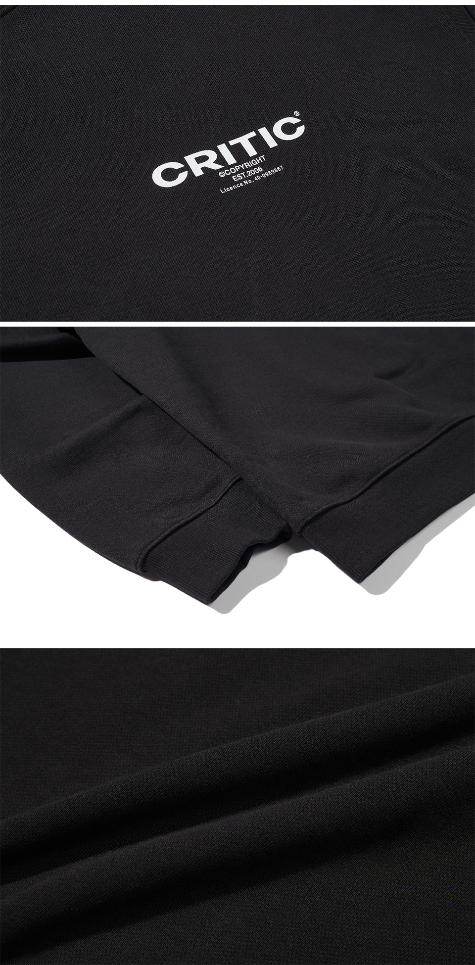 MUSINSA | CRITIC OG Logo Sweatshirt Black