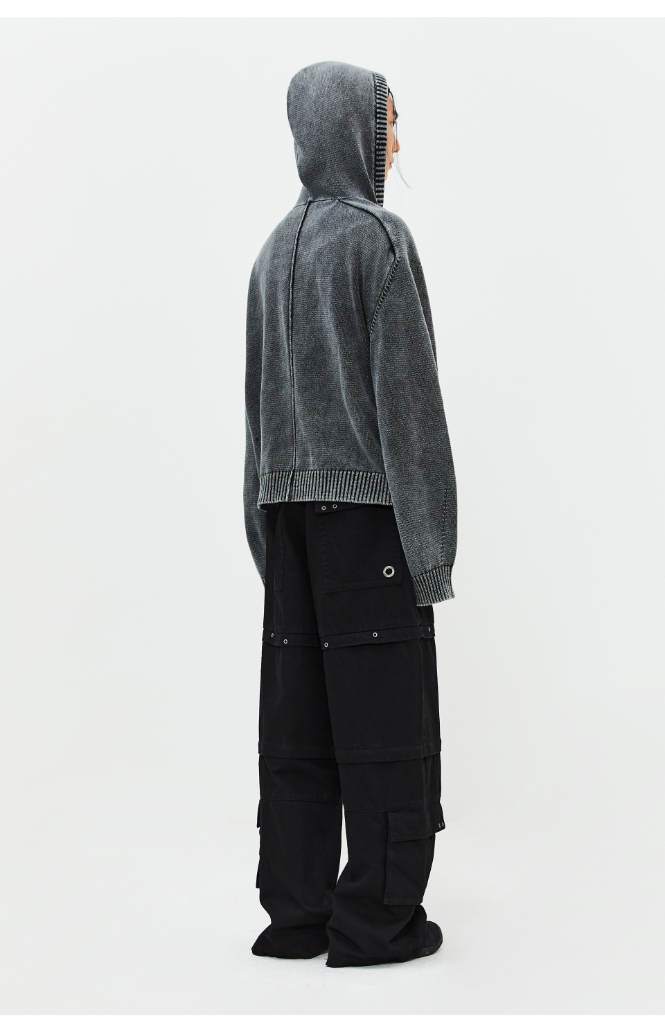 MUSINSA公式 | LMOOD Piece Dyed Hoodie Knit Zip-Up (2 COLOR)