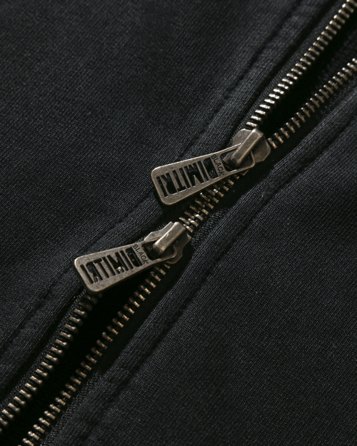 (ASI) FOUR-SEASON ESSENTIAL PIGMENT HOODED ZIP-UP_CHACOAL GRAY