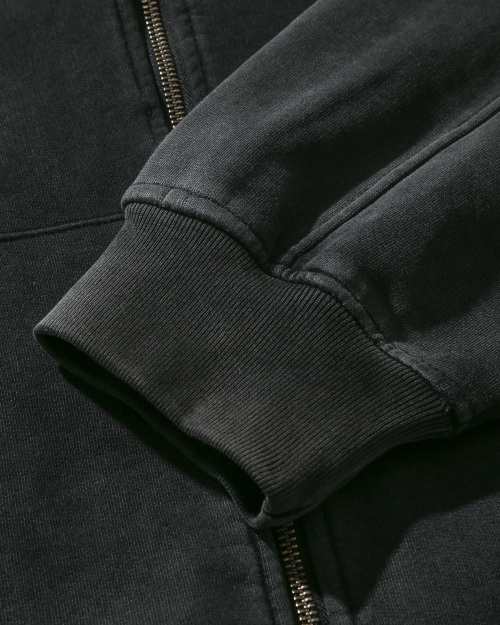 (ASI) FOUR-SEASON ESSENTIAL PIGMENT HOODED ZIP-UP_CHACOAL GRAY