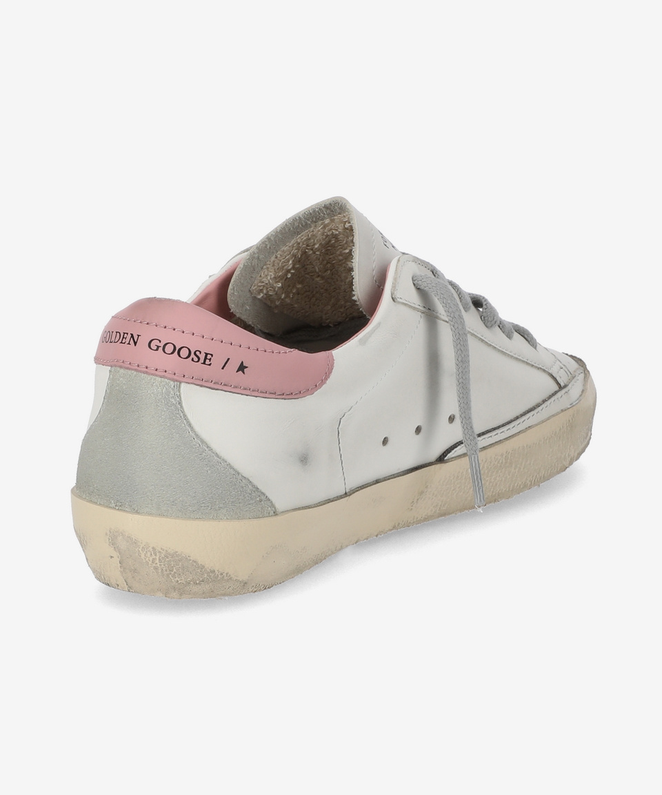 ★Golden ★Superstar Pinktab Suede Star Sneakers★White Golden Goose Superstar Pink Tab Suede Star Sneakers White