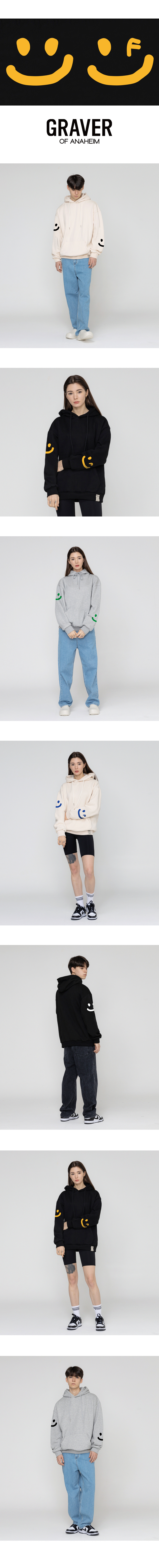 [GRAVER]★MULTI SMILE DRAWING HOODIE Designer fashion, Seoul-fully created | W Concept
