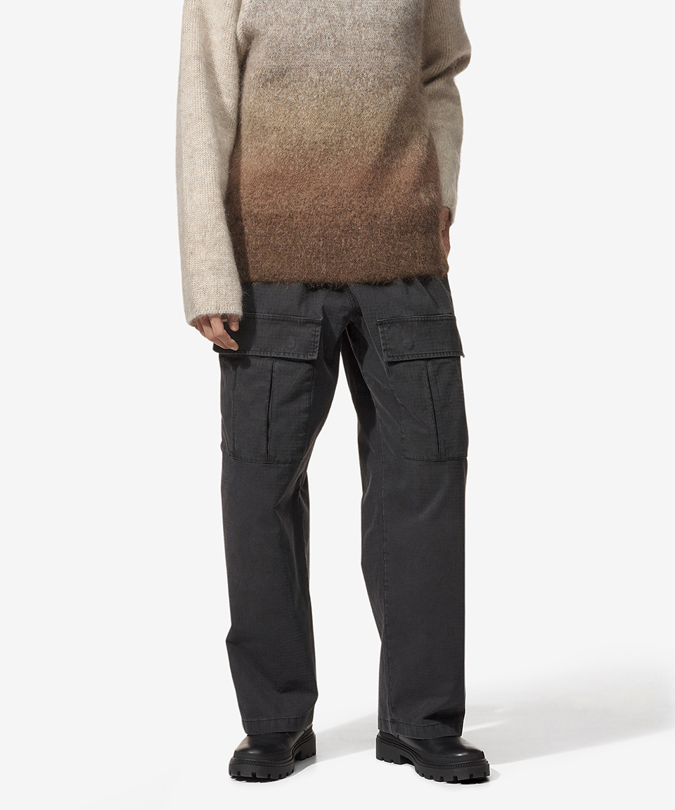 ジャケット Acne Studios Straight waist band cargo pants black BK0560900 Acne Studios - Cargo trousers - Black / Black