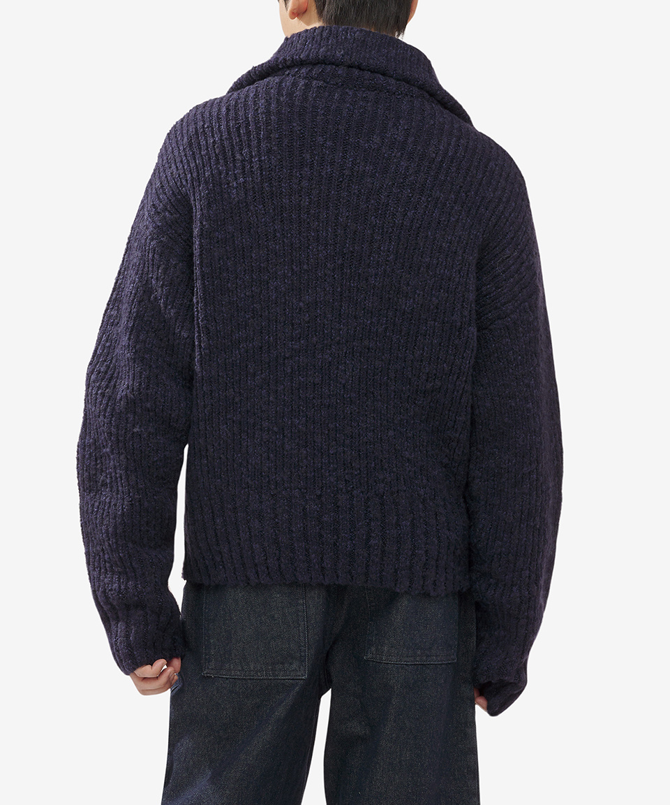 ★★AMI PARIS★★ Half Zip Knit Navy UKS633KN0022430 UKS633K MUSINSA | AMI Half Zip Knit - Navy / UKS633KN0022430