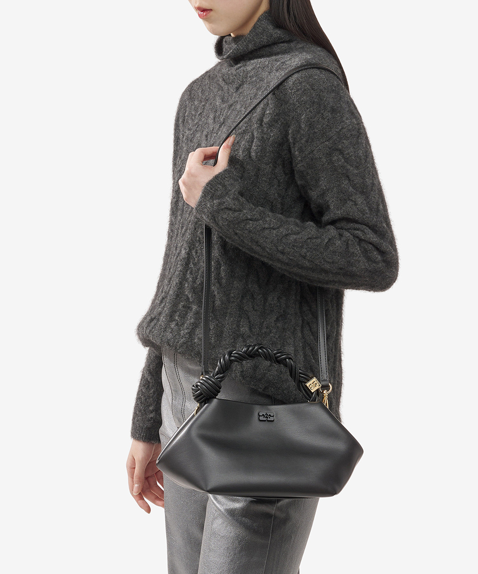 ★Ganni★ Small Gani Boo Tote Bag Black A5241099 A5241099SS2 Black Black Small GANNI Bou Bag | GANNI US