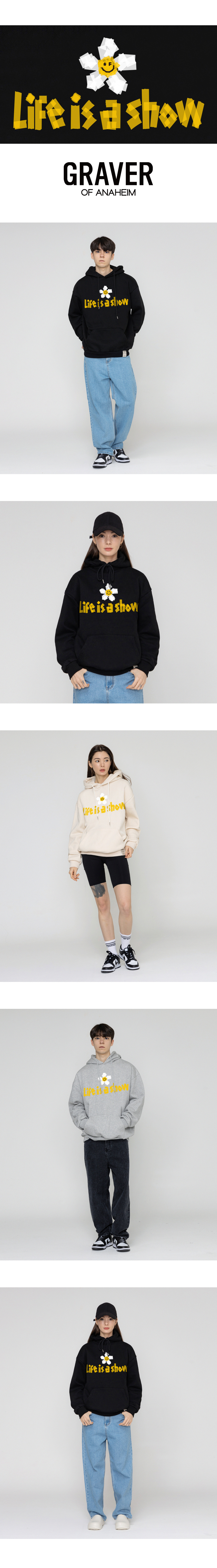 [GRAVER]★TAPE FLOWER SMILE SWEATSHIRT MUSINSA | GRAVER [UNISEX] Small Tape Flower Dot Smile