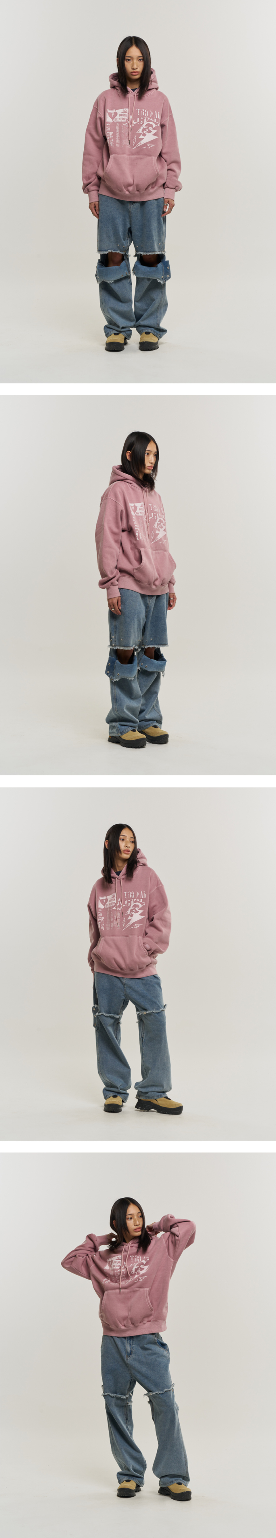 ★SUPERSUB★ Crushed Punk Pigment Hoodie Pink WOIEGHJQWAE MUSINSA | SUPERSUB Crushed Punk Pigment Hoodie - Pink