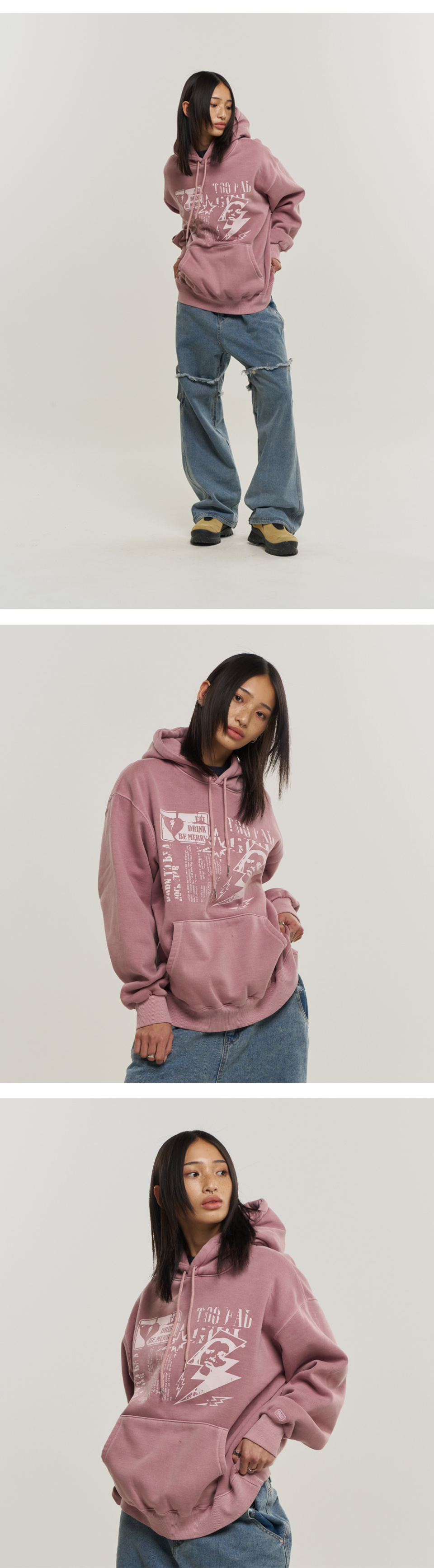 【SUPERSUB 】 CRUSHED PUNK PIGMENT HOODIE MUSINSA | SUPERSUB Crushed Punk Pigment Hoodie - Khaki