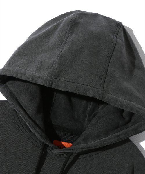 (VLAD) TYPE-B PIGMENT IDENTITY HOODED T-SHIRT_CHACOAL GRAY