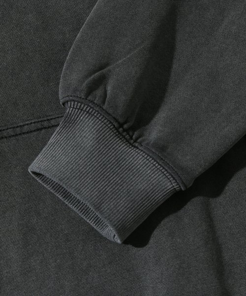 (VLAD) TYPE-B PIGMENT IDENTITY HOODED T-SHIRT_CHACOAL GRAY