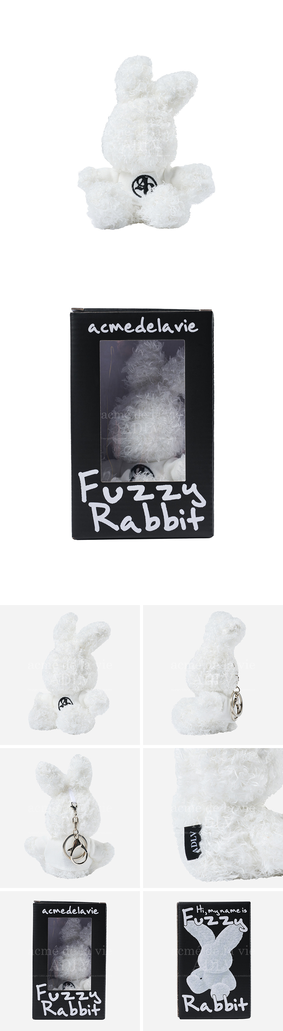 【acme de la vie】 FUZZY RABBIT DOLL KEY RING WHITE FUZZY RABBIT DOLL KEY RING WHITE AU$69.00 | acmé de la vie