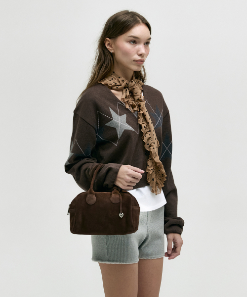 SOFT BOWLING_choco brown suede