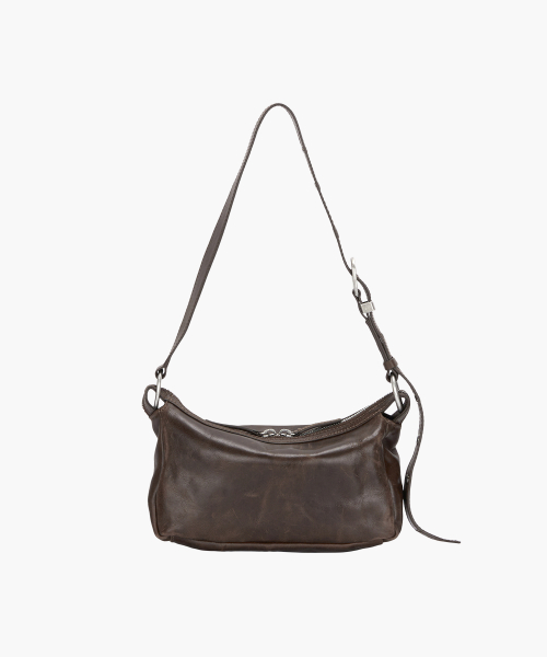 OUTPOCKET HOBO MINI_washed brown pull-up