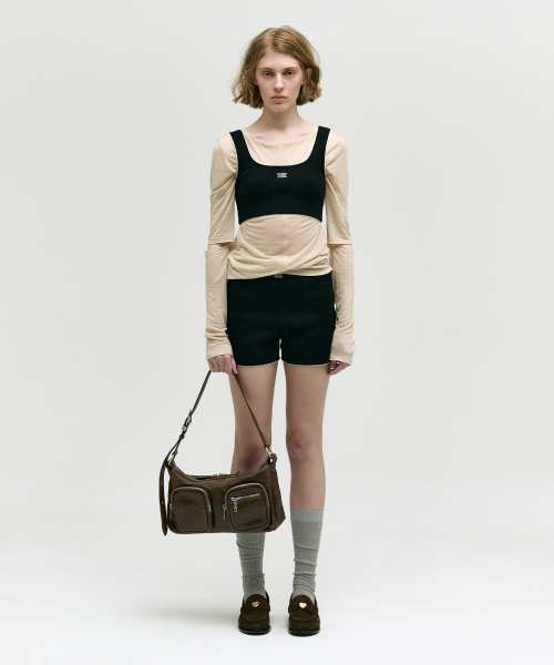 OUTPOCKET HOBO_washed brown pull-up