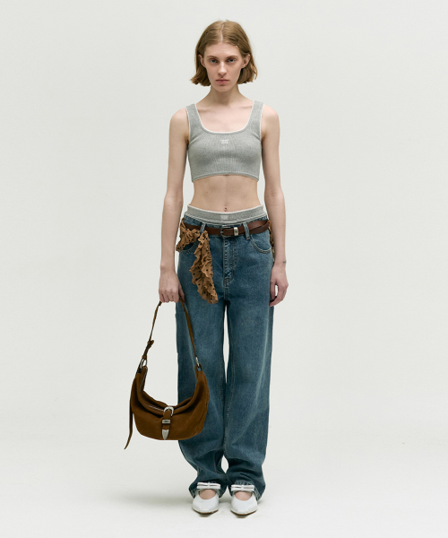 BELTED HOBO MEDIUM_chestnut nubuck