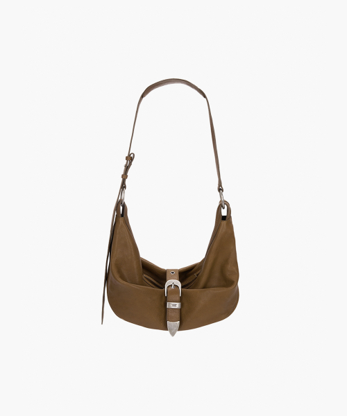 BELTED HOBO MEDIUM_chestnut nubuck