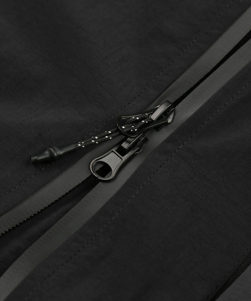(VLAD) 2WAY AUTHENTIC HOOD WINDBREAKER JACKET_BLACK&CHACOAL GRAY