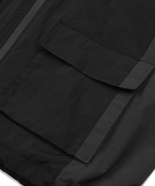 (VLAD) 2WAY AUTHENTIC HOOD WINDBREAKER JACKET_BLACK&CHACOAL GRAY