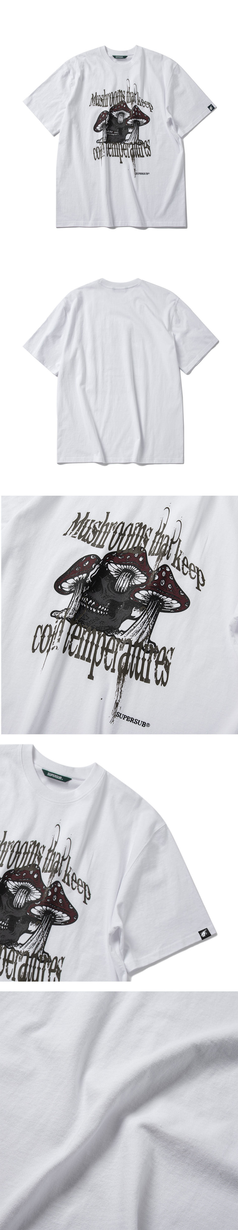Tシャツ・カットソー [SUPERSUB]Ice Mushroom Short-sleeved T-shirt [WHITE] MUSINSA | SUPERSUB Ice Mushroom Short Sleeve T-Shirt - White