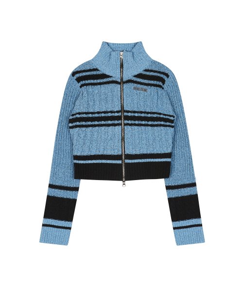 SHINING KNIT ZIPUP(BLUE)