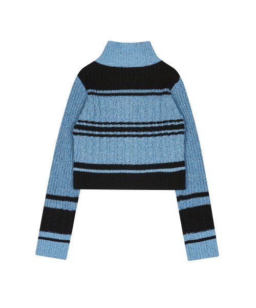 SHINING KNIT ZIPUP(BLUE)