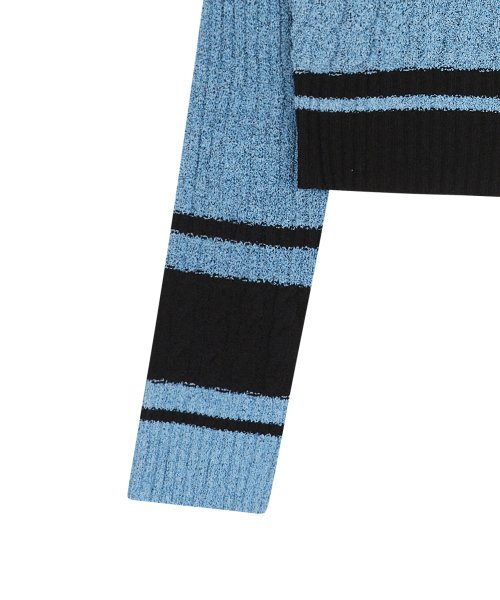 SHINING KNIT ZIPUP(BLUE)