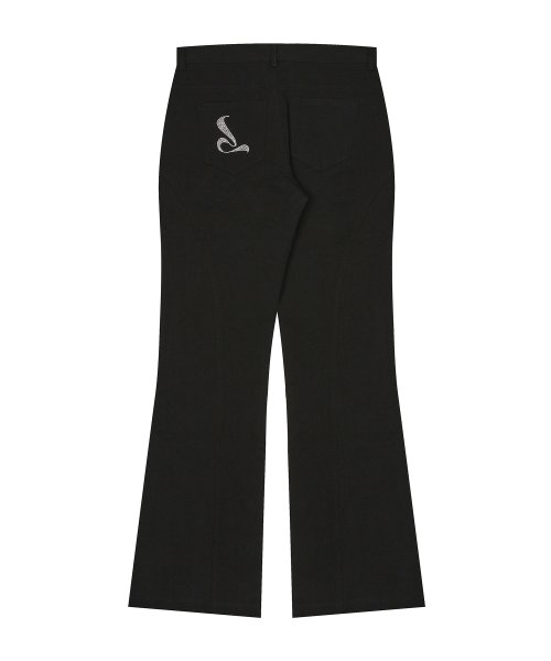 CURVED L PANTS(BLACK)