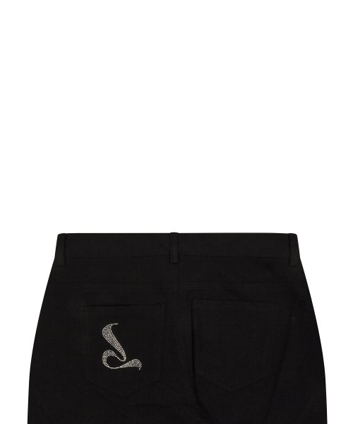 CURVED L PANTS(BLACK)