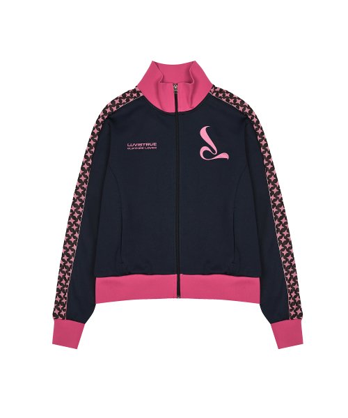 CURVED L TRAINING ZIPUP(NAVY)