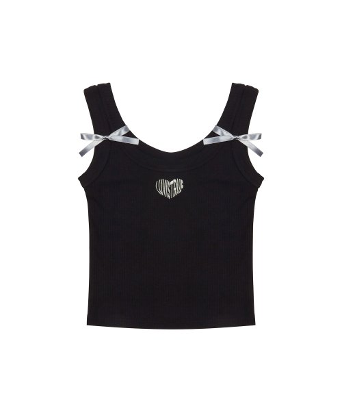 HEART RIBBON TEE (BLACK)