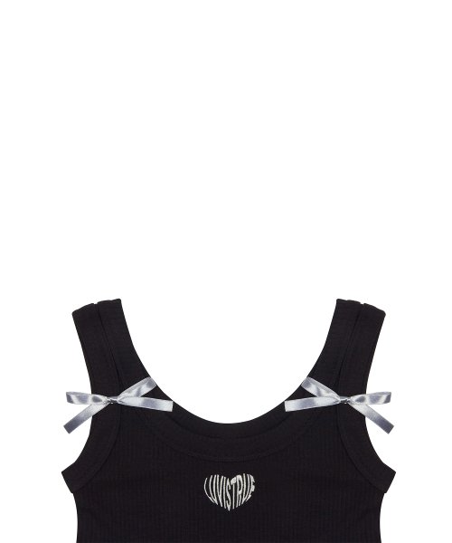 HEART RIBBON TEE (BLACK)