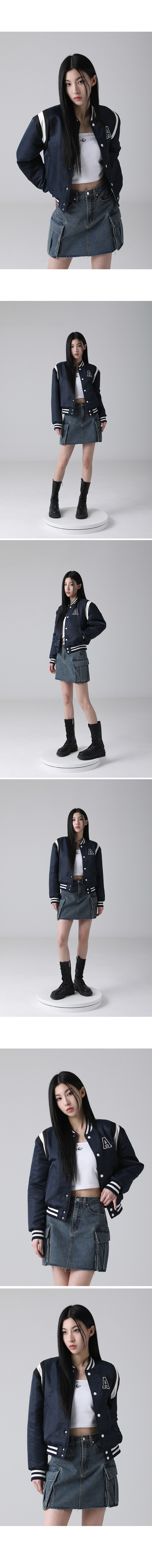 ブルゾン AVANDRESS Atlantis Chic Crop Varsity Jacket BLACK MUSINSA | AVANDRESS Atlantis Varsity Jacket NAVY