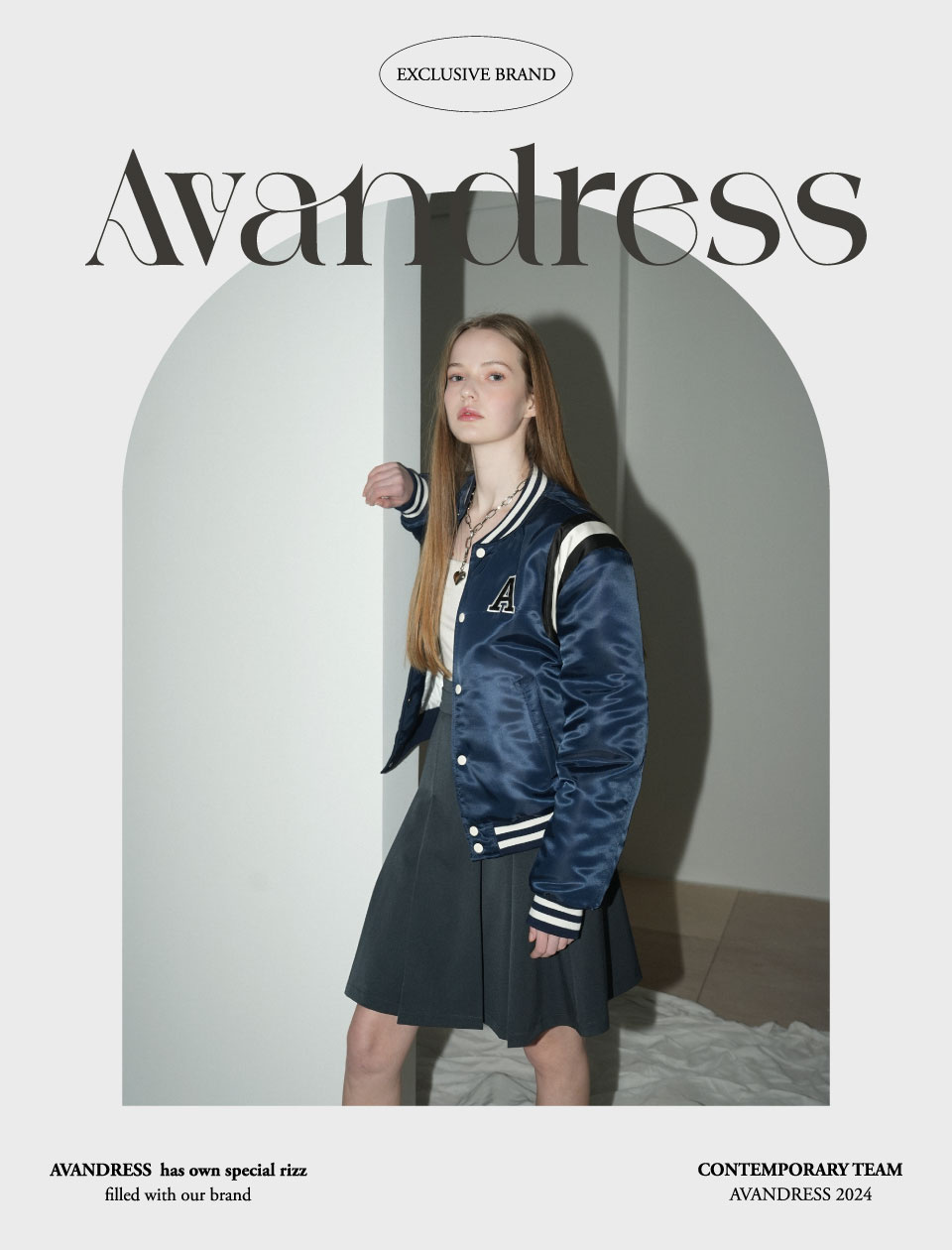 ブルゾン AVANDRESS Atlantis Chic Crop Varsity Jacket BLACK MUSINSA | AVANDRESS Atlantis Varsity Jacket NAVY