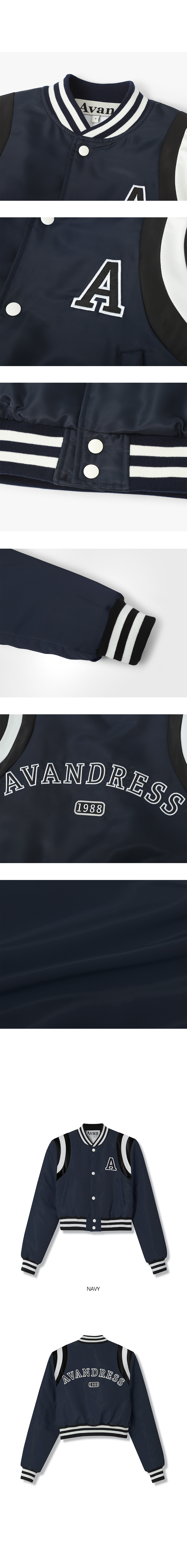 AVANDRESS★韓国★人気★Atlantis Varsity Jacket NAVY Designer fashion, Seoul-fully created | W Concept