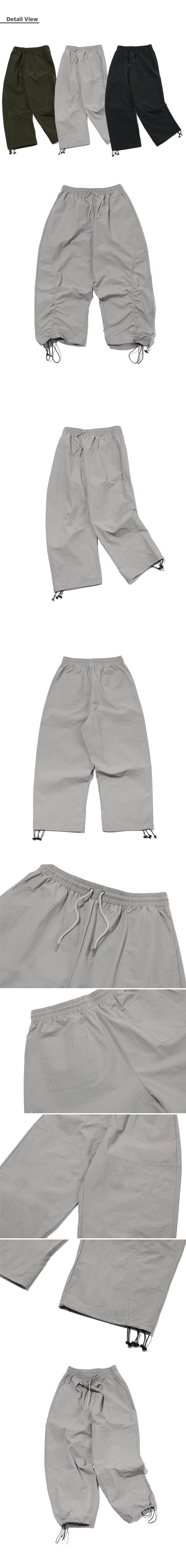 MUSINSA | CPGN STUDIO Shirring wide nylon pants gray