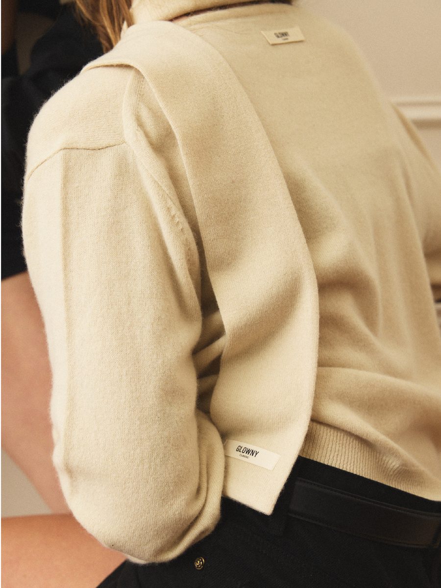 【Glowny】24SS EVERYDAY G KNIT SCARF GLOWNY] EVERYDAY G KNIT SCARF (BEIGE) – SellerWork