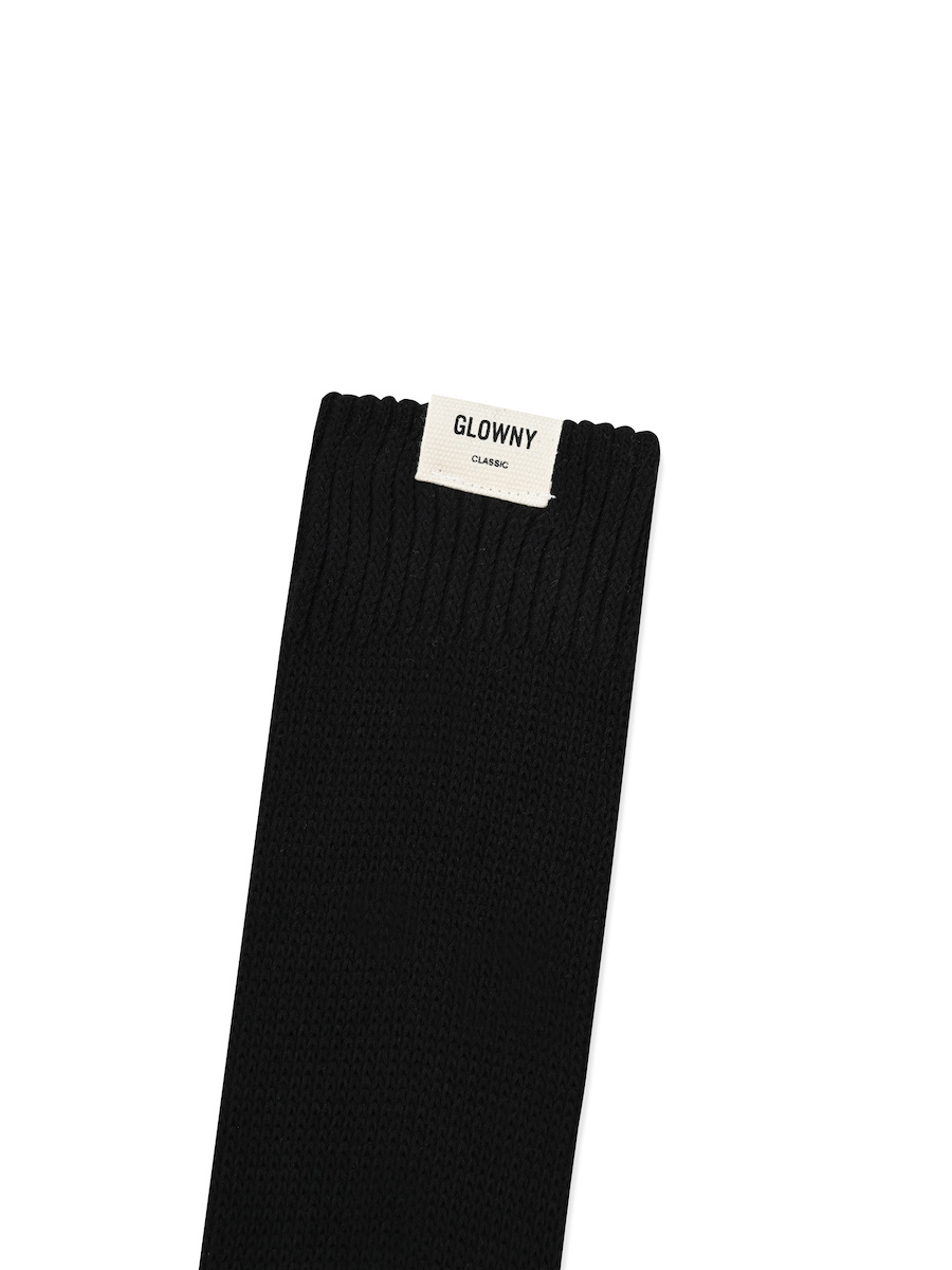 MUSINSA | GLOWNY EVERYDAY KNEE HIGH SOCKS (BLACK)