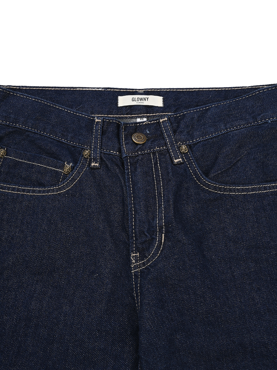 MUSINSA公式 | GLOWNY 901 LOW-RISE WIDE LEG JEANS (DEEP BLUE)