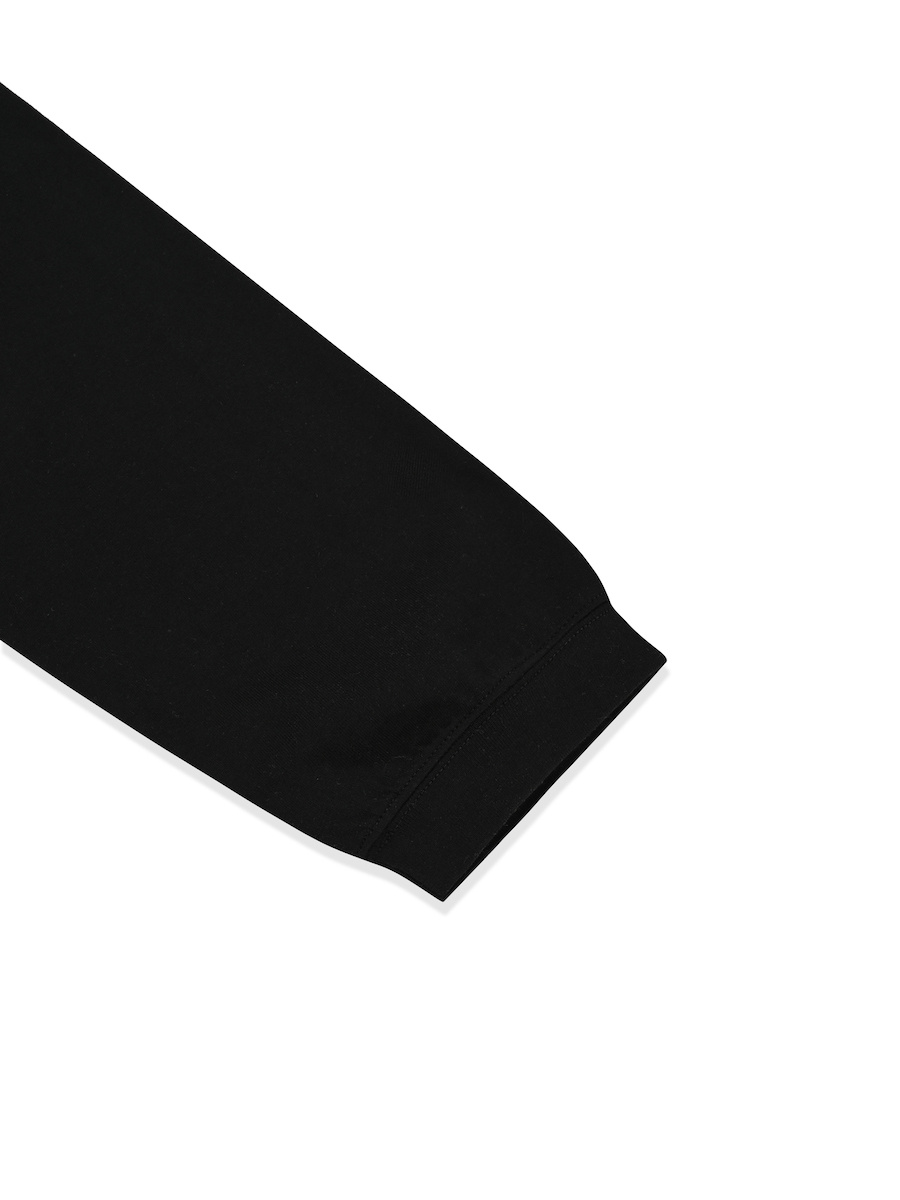 MUSINSA | GLOWNY G CLASSIC SOFT CROP LONG SLEEVE (BLACK)