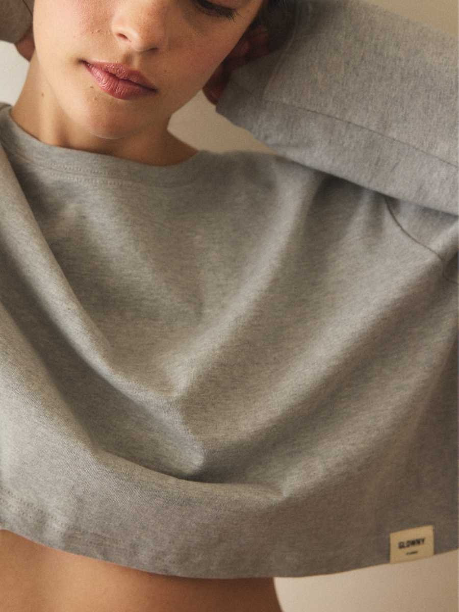 ☆韓国の人気☆【GLOWNY】☆G CLASSIC SOFT CROP LONG SLEEV.E☆ MUSINSA公式 | GLOWNY G CLASSIC SOFT CROP LONG SLEEVE (GRAY)